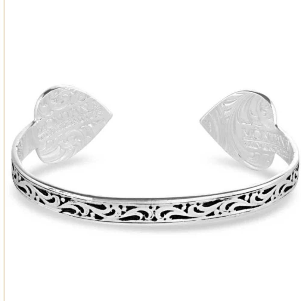 Montana Silversmiths, Ladies Ace of Hearts Cuff Bracelet - Picture 2 of 10